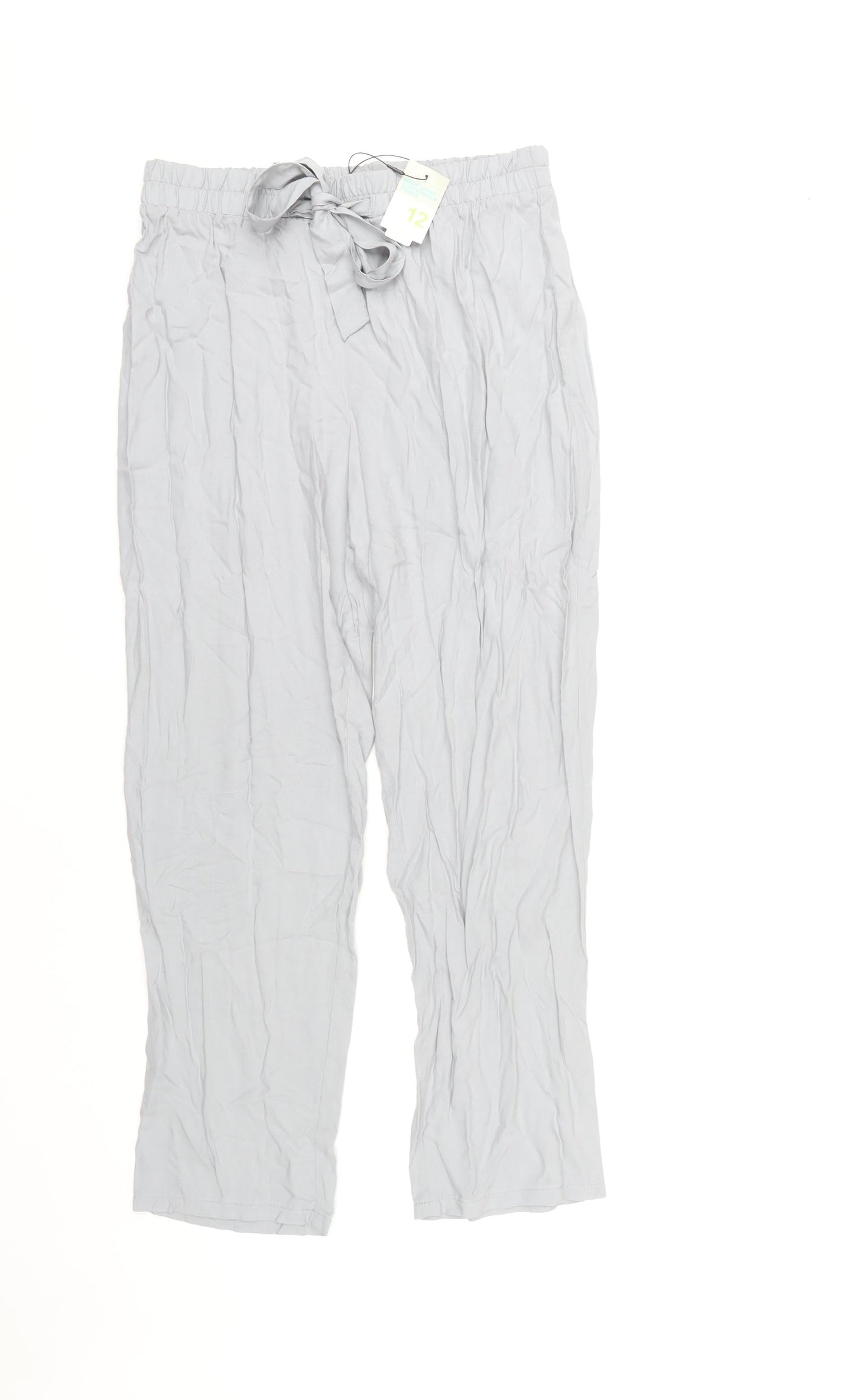 Primark Women's Grey Relaxed Trousers Size 12