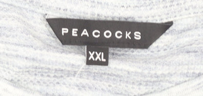 Peacocks Men's Grey 2XL Crew Neck T-Shirt