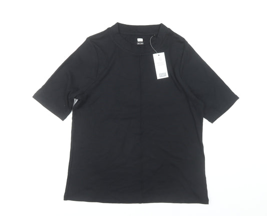 F&F Women's Black T-Shirt, Size 14, Crew Neck