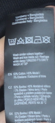 F&F Women's Black T-Shirt, Size 14, Crew Neck