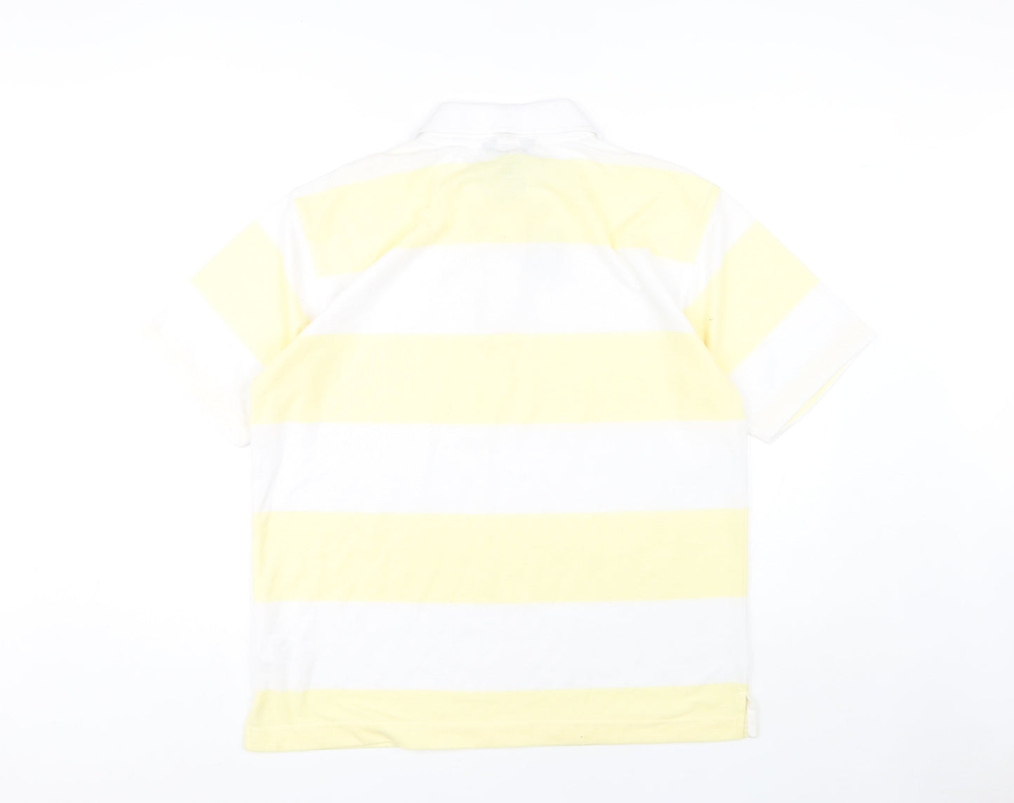 Cutting Edge Men's Yellow Striped Polo, Size L