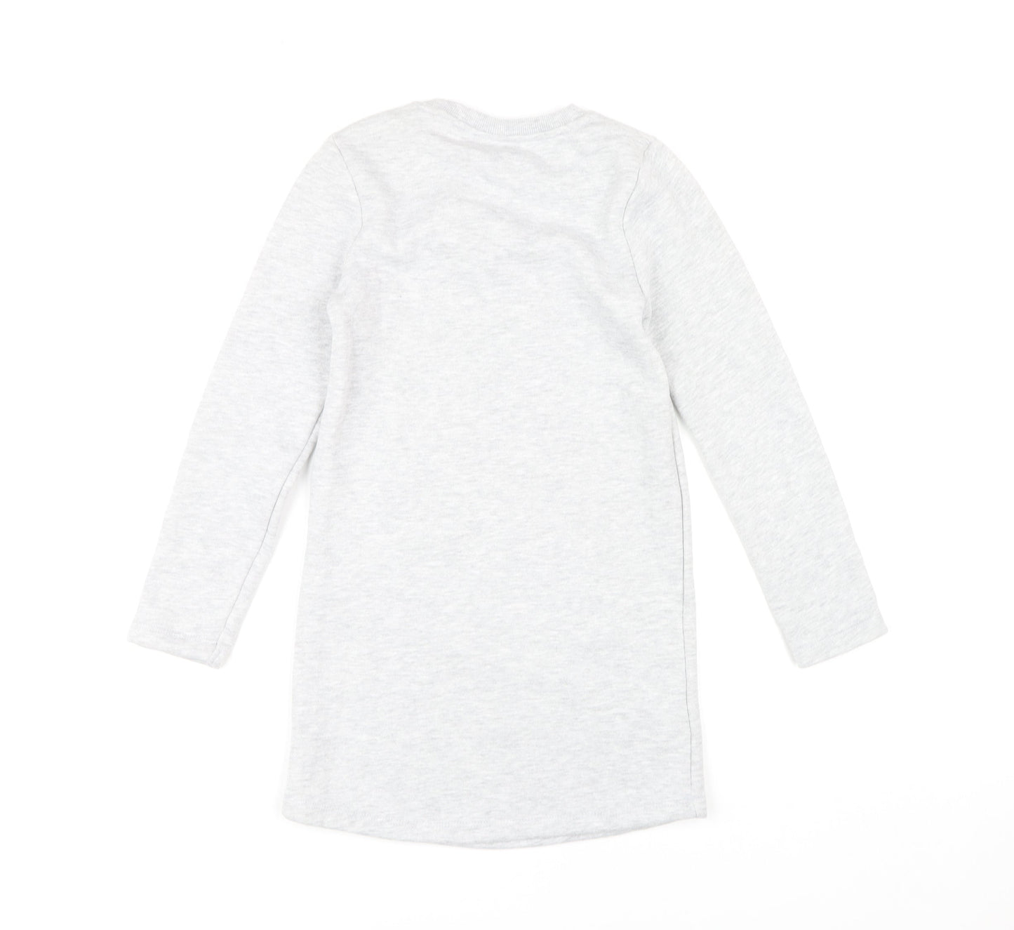 Shopkins Girls Grey Multicoloured Long Sleeve Dress, Size 9-10 Years