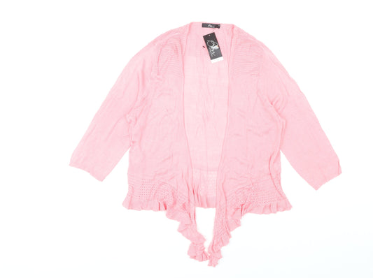 Womens UK Size M Bm Collection Pink Cardigan Jumper