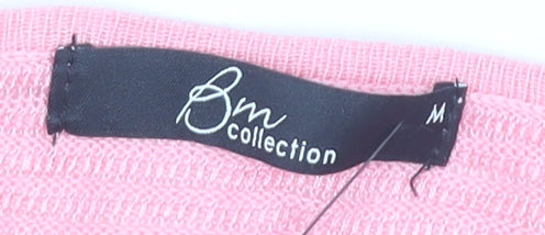 Womens UK Size M Bm Collection Pink Cardigan Jumper