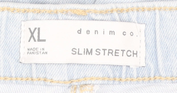 Denim Co Blue Slim Stretch Denim Shorts XL Men