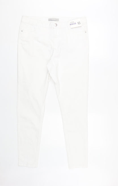 George Women's White Skinny Jeans Size 16
