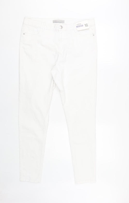 George Women's White Skinny Jeans Size 16