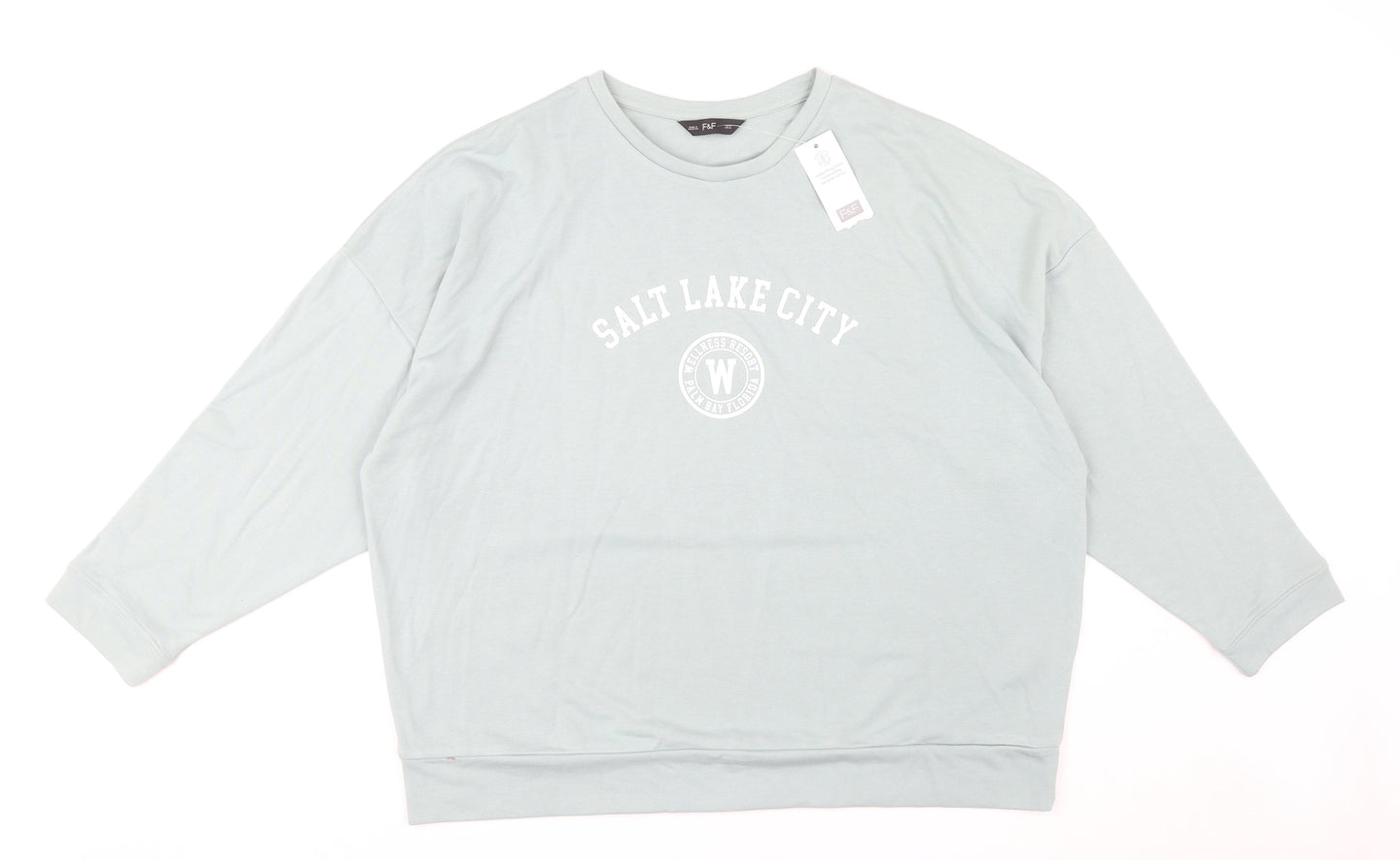 F&F Women's Grey XL Pullover Sweatshirt