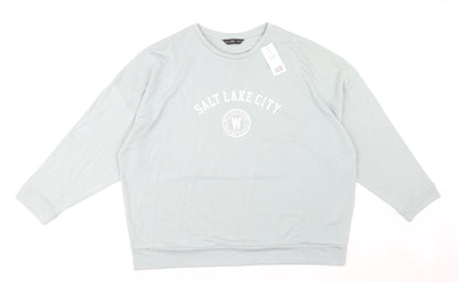 F&F Women's Grey XL Pullover Sweatshirt
