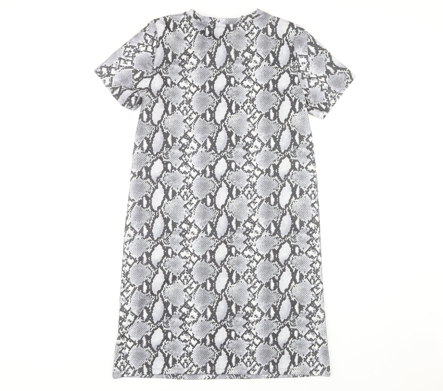 Primark Women Grey Animal Print Shift Dress Size 10