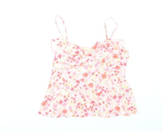 George Women's Pink Floral Camisole Tank Top Size 14