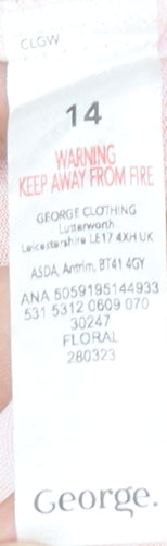 George Women's Pink Floral Camisole Tank Top Size 14