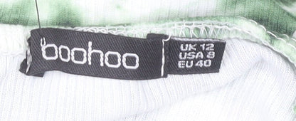 Boohoo Women's Green Tie Dye Dress Size 12