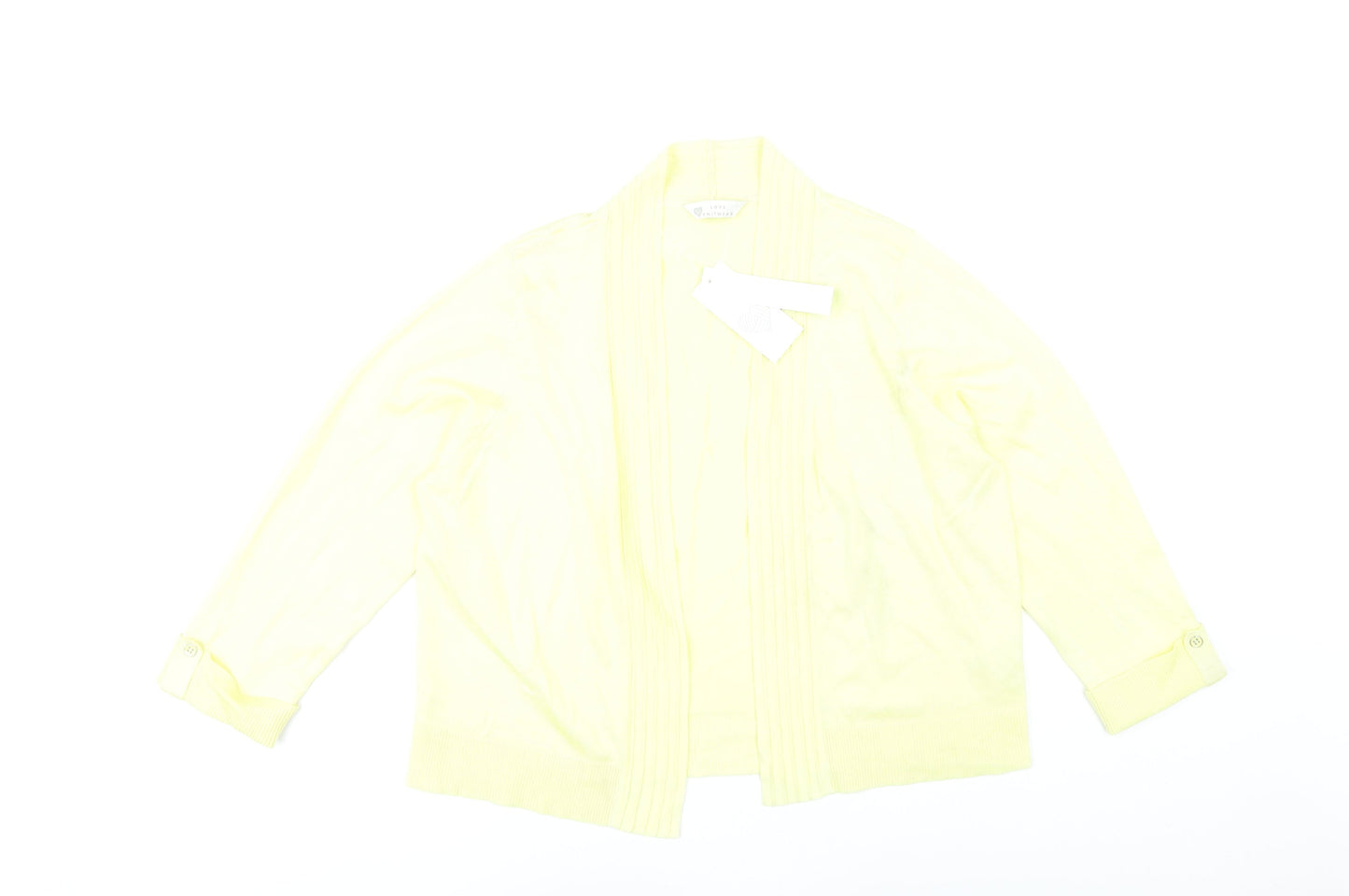 Womens UK Size 18 BHS Yellow Cardigan Jumper