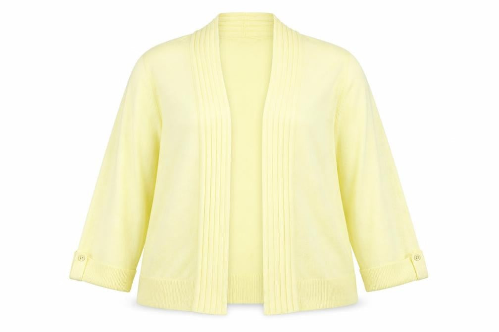 Womens UK Size 18 BHS Yellow Cardigan Jumper