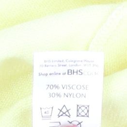 Womens UK Size 18 BHS Yellow Cardigan Jumper