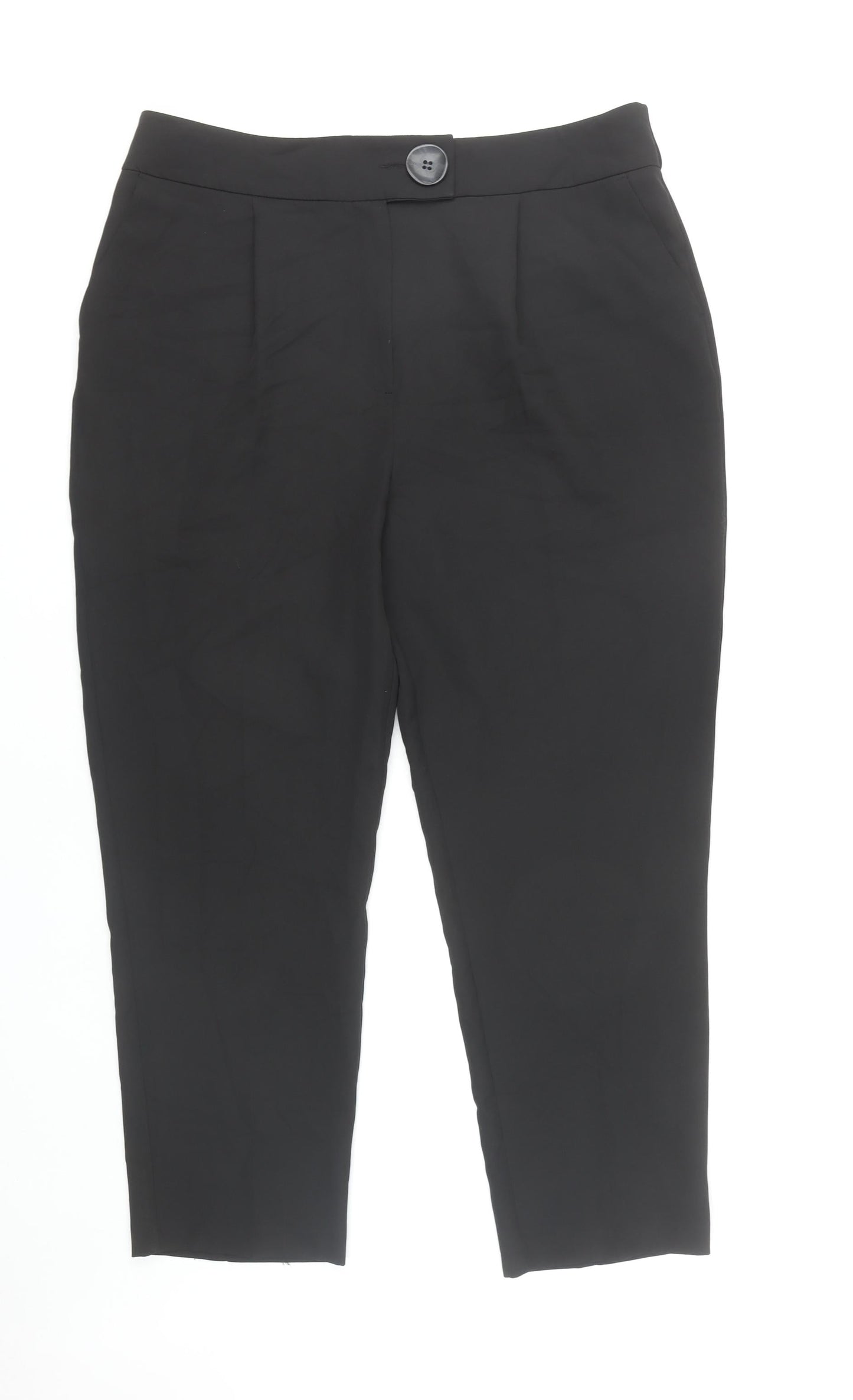 Womens UK Size 16 Peacocks Regular Fit  Black Trousers