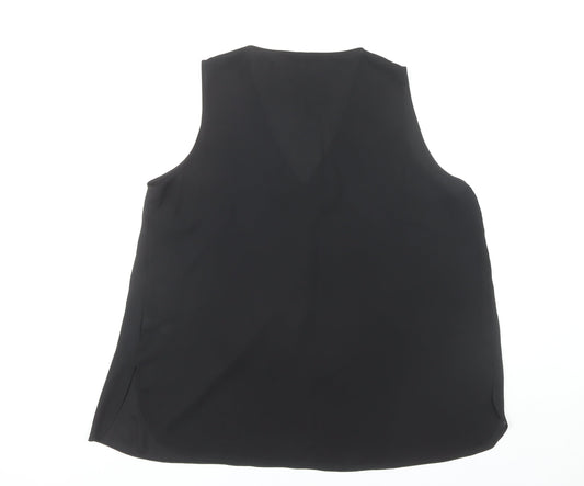 George Women's Black V-Neck Sleeveless Tank - Size 16