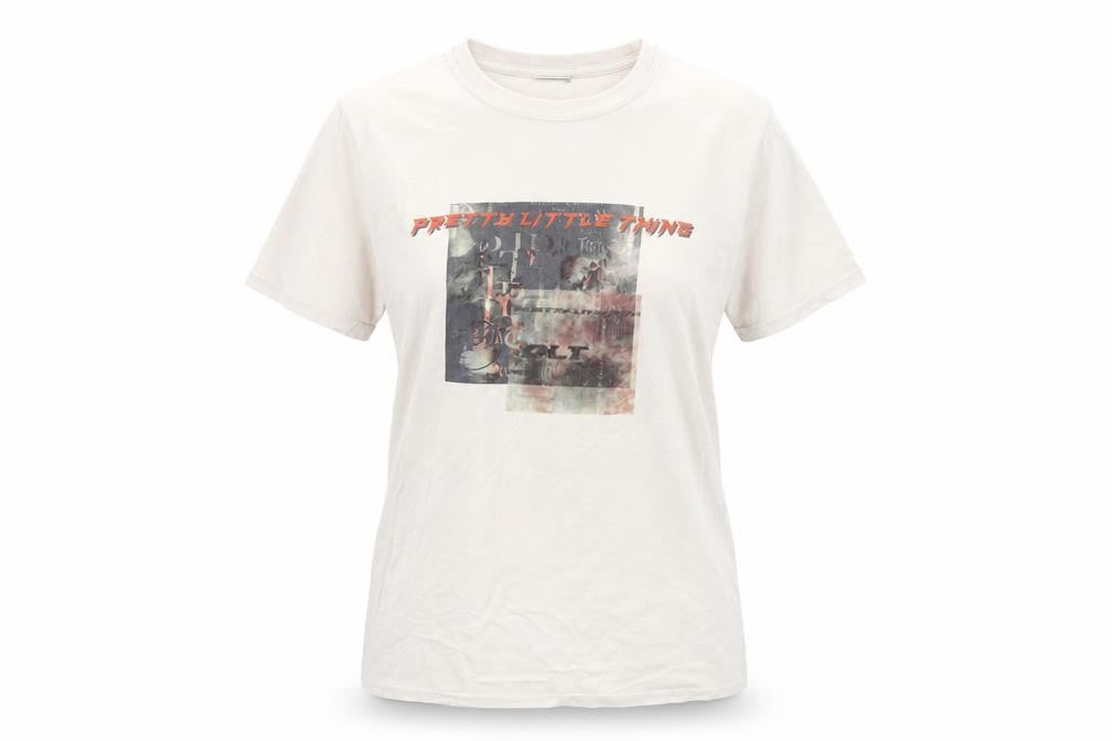 Womens UK Size S PRETTYLITTLETHING Beige Basic T-Shirt