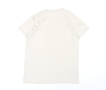 PrettyLittleThing Women's Beige T-Shirt S Casual