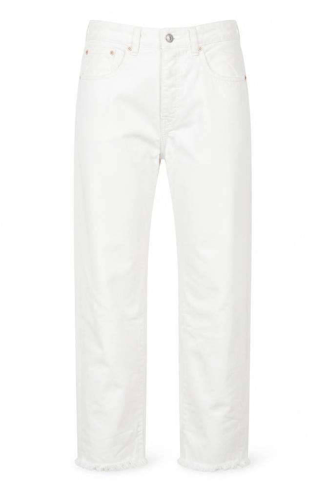Womens UK Size 8 MNG Regular Fit Straight White Jeans