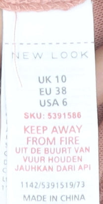 New Look Women's Pink Lace Bodysuit - Size 10