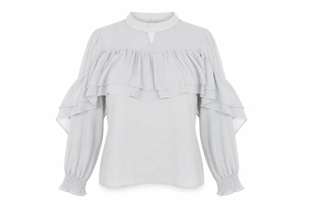Womens UK Size 12 Missguided Grey Tunic Blouse