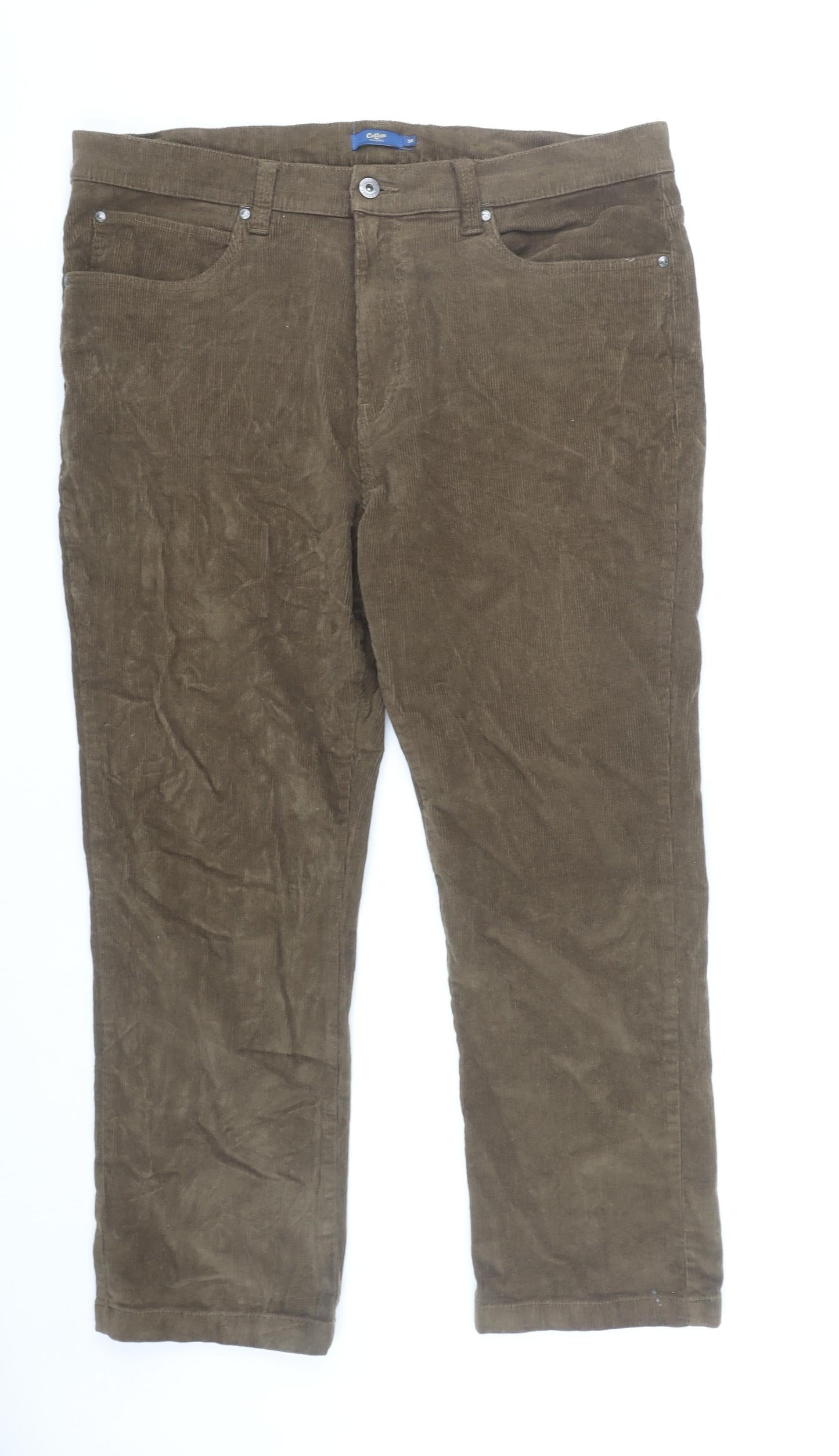 Mens UK Size 38 Cotton Traders   Brown Trousers