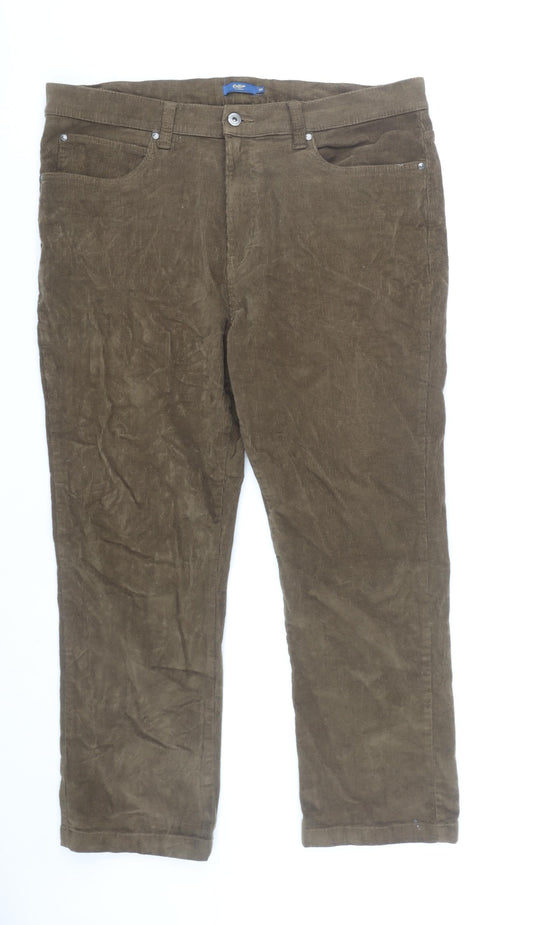 Mens UK Size 38 Cotton Traders   Brown Trousers
