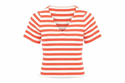 Womens UK Size 16 Matalan Red Cropped T-Shirt