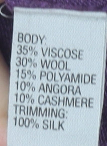 Jigsaw Women's Purple Round Neck Knit Jumper S