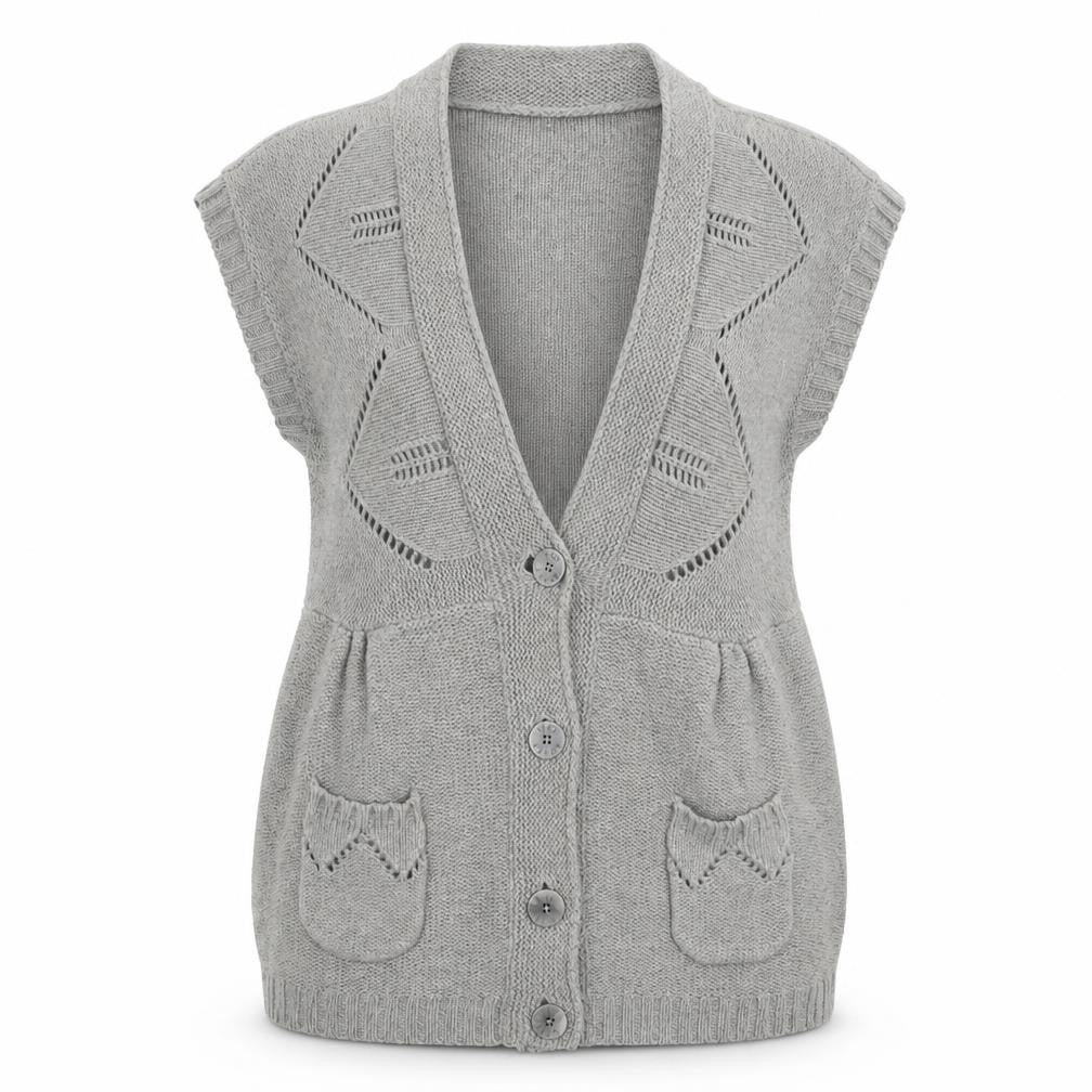 Womens UK Size M Ted Baker Grey Cardigan Jumper