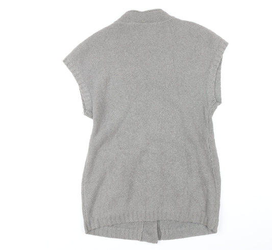 Womens UK Size M Ted Baker Grey Cardigan Jumper