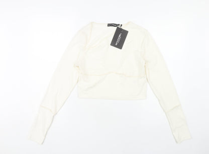 PrettyLittleThing Women's White Cropped Top