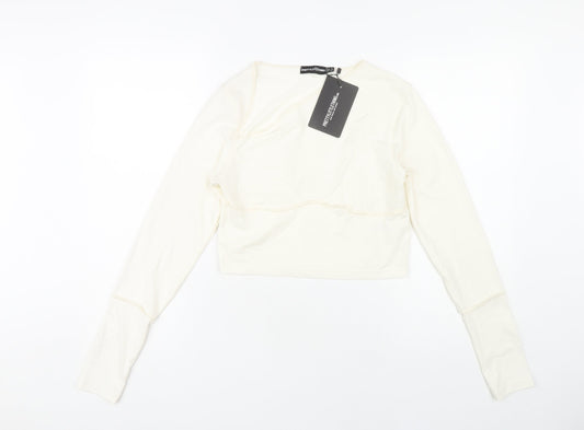 PrettyLittleThing Women's White Cropped Top