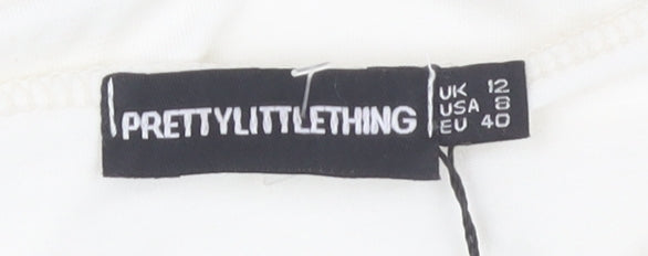PrettyLittleThing Women's White Cropped Top
