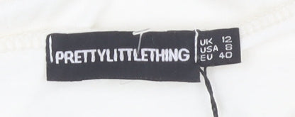 PrettyLittleThing Women's White Cropped Top