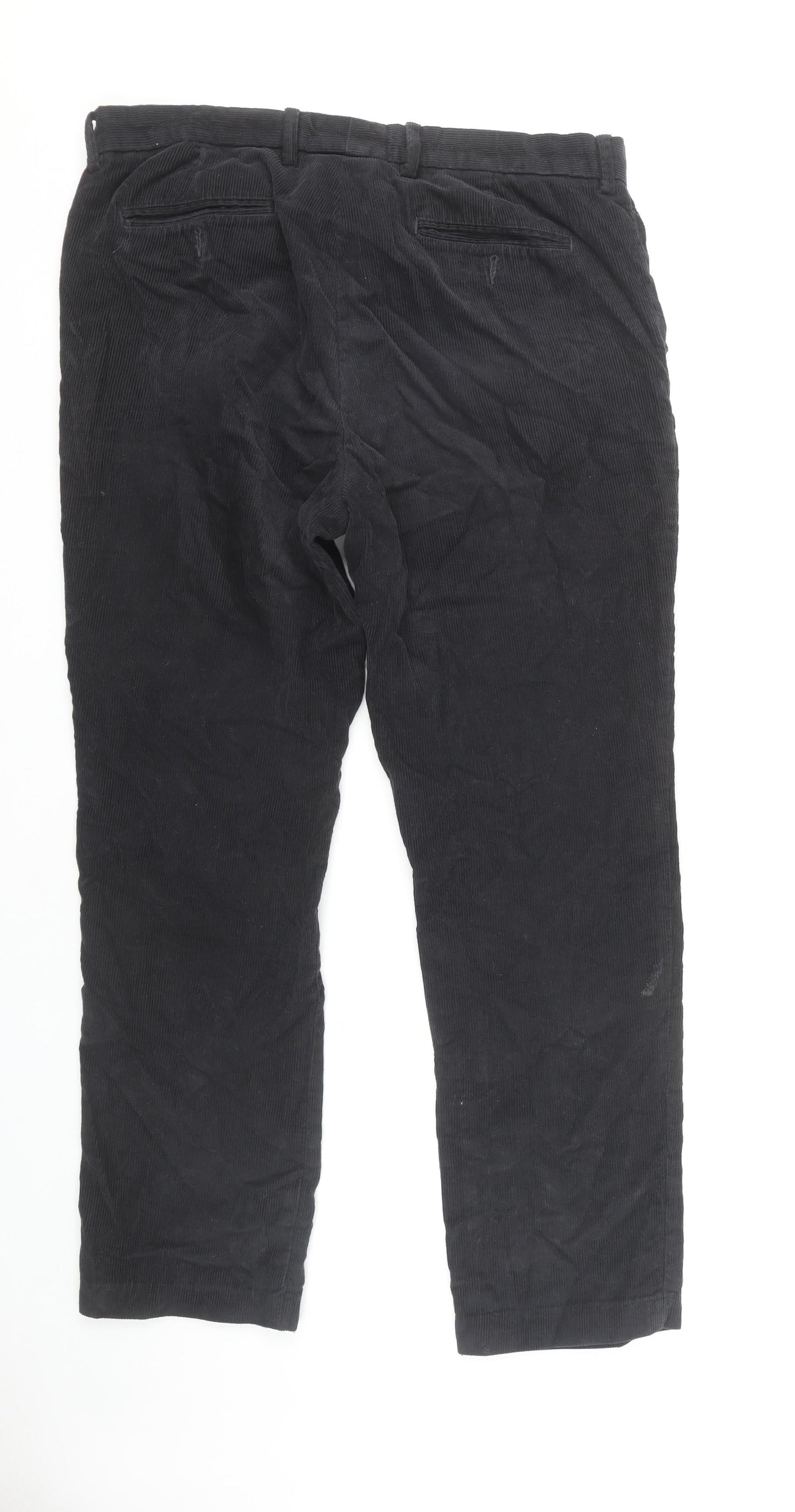 James Pringle Black Corduroy Trousers, Men's 38W, Stylish