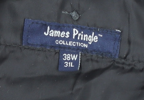 James Pringle Black Corduroy Trousers, Men's 38W, Stylish