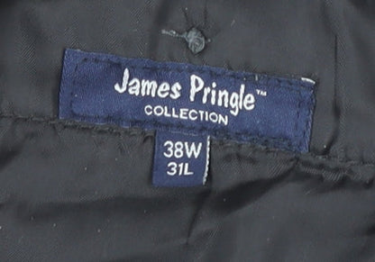 James Pringle Black Corduroy Trousers, Men's 38W, Stylish