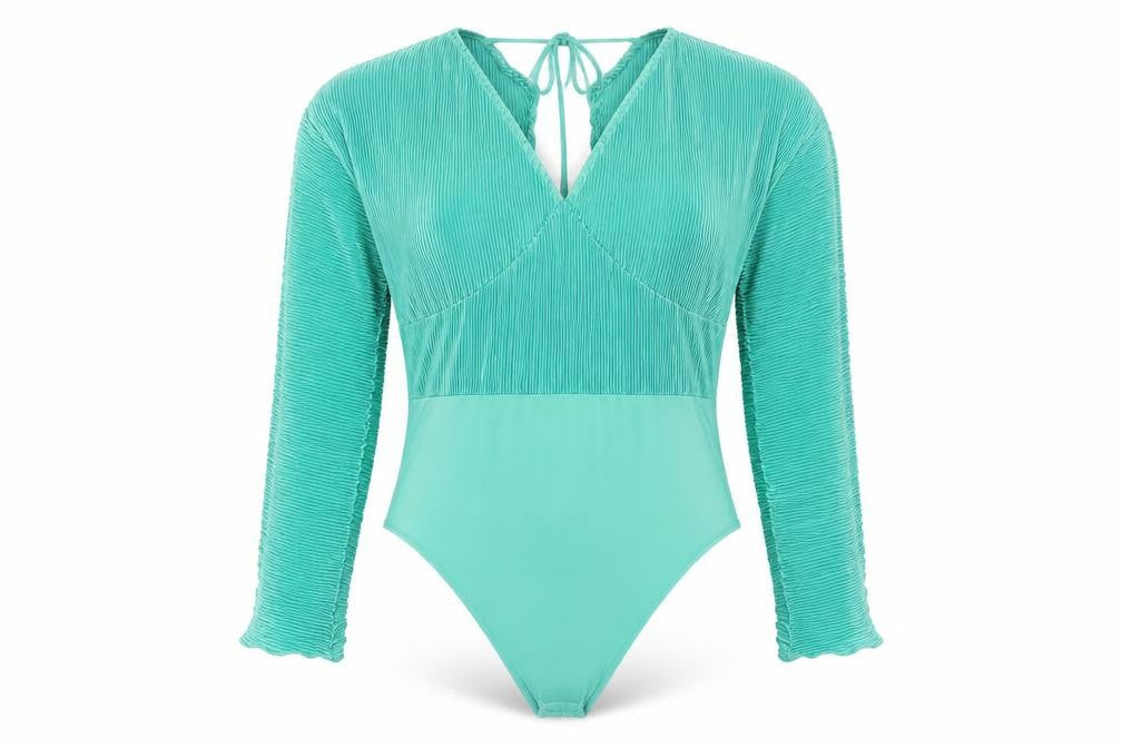 Womens UK Size 26 Boohoo One-Piece Green Bodysuit