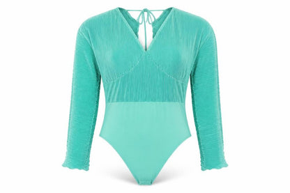 Womens UK Size 26 Boohoo One-Piece Green Bodysuit