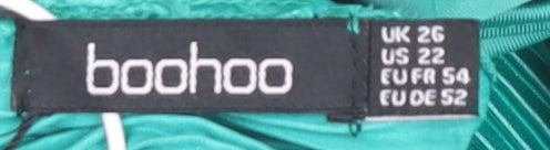 Boohoo Women's Green Plus Size Bodysuit, UK 26