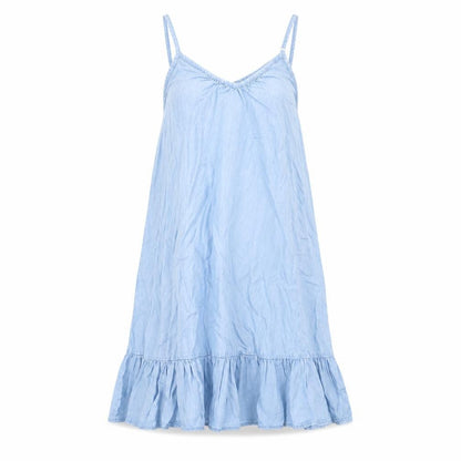 Denim Co Women's Blue Slip Dress Size 8 Casual