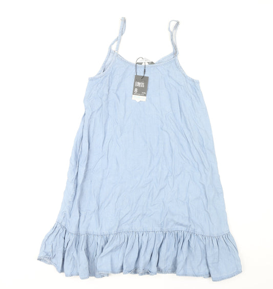 Denim Co Women's Blue Slip Dress Size 8 Casual