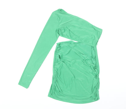 PrettyLittleThing Women's Green Bodycon Dress, Size 12