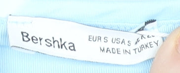 Bershka Women's Blue Strapless Camisole Top Size S