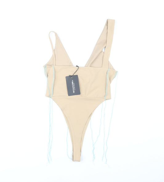 PrettyLittleThing Women's Beige Bodysuit Size 10