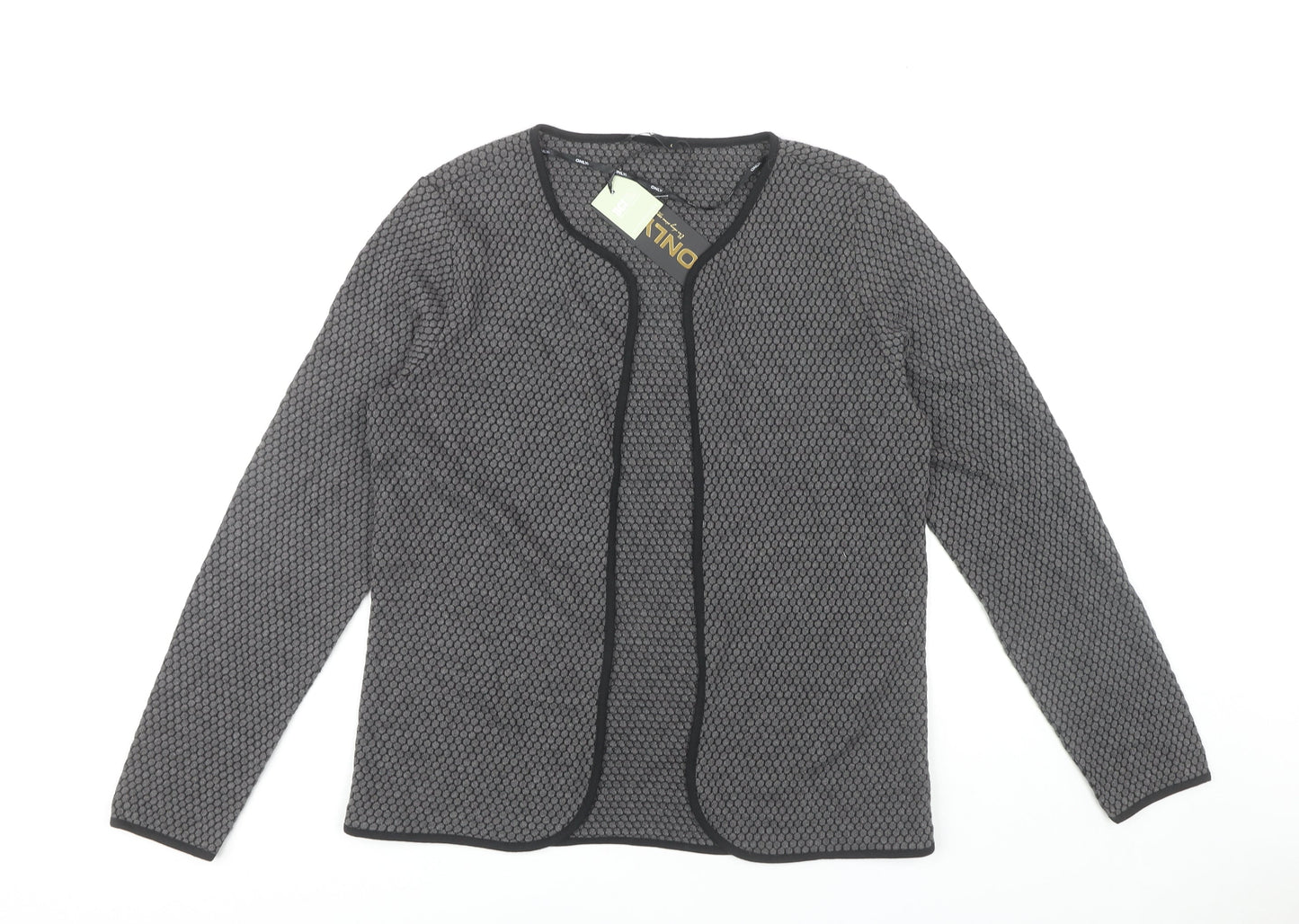 Womens UK Size L Only Grey Cardigan Jumper
