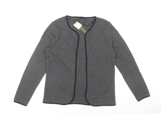 Womens UK Size L Only Grey Cardigan Jumper